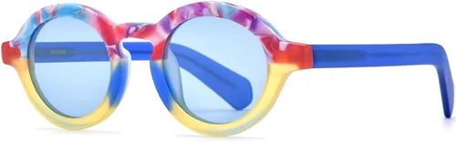 Vista 4 de HEPIDEM Gafas de sol polarizadas redondas retro vintage de acetato mate para mujer 9270T