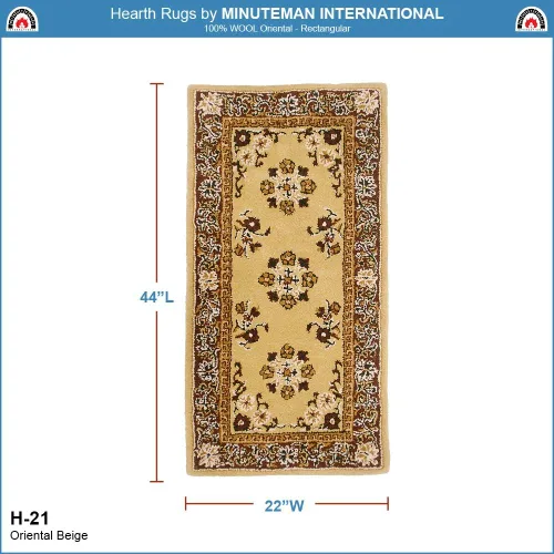 Vista 2 de Minuteman International Alfombra de lana oriental beige rectangular