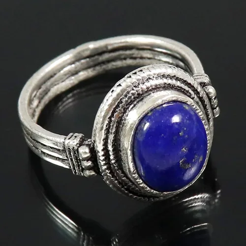 Vista 2 de Goyal Exports SRG354H - Anillo de plata de ley 925 sólido hecho a mano para mujeres