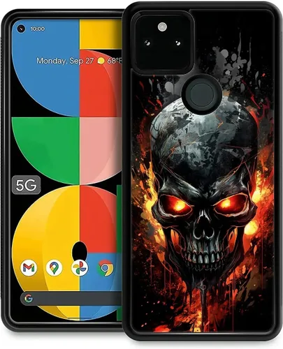 Vista 169 de Compatible con Google Pixel 4A 5G Mobile Case Creative Acrylic Panel trasero Silicona Protección Grip especialmente diseñado para Google Pixel 4A 5G