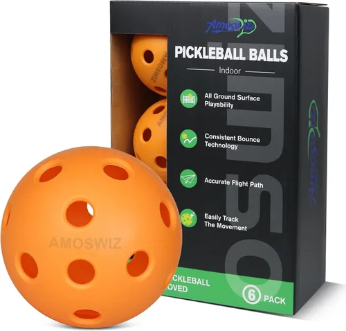 Vista 12 de Indoor Pickleball Balls, 6/12 Pack, 26 Holes
