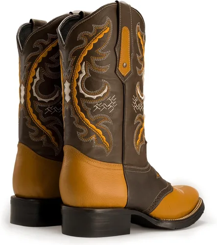 Vista 5 de Joe Boots VE030 - Botas vaqueras y botas de rodeo para hombre en piel auténtica