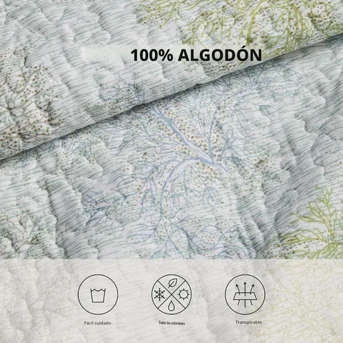 Vista 8 de Laura Ashley - Juego de edredón individual, ropa de cama de algodón reversible con funda a juego, decoración del hogar prelavada para mayor suavidad