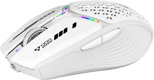 Vista 10 de Uciefy Ratón Bluetooth Inalámbrico, (BT5.0/5.1+2.4GHz) Ratón LED Recargable USB C Nivel de Batería Visible, Cubierta Magnética de Nido de Miel