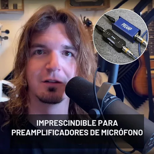 Vista 6 de Xvive Fuente de alimentación P1 Phantom para preamplificador de micrófono, micrófonos de condensador, micrófono de escopeta, con cable XLR