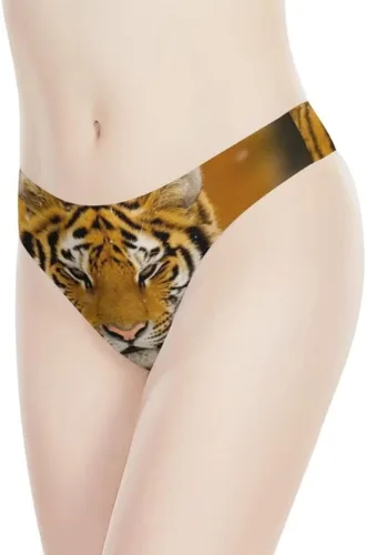 Vista 5 de Dellukee Ropa interior sexy de tanga para mujer, de corte alto, transpirable, elástica, cómoda, calzoncillo