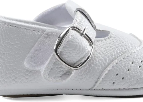 Vista 4 de ESTAMICO Zapatos de cuna antideslizantes para bebés y niños pequeños