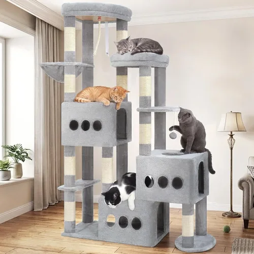 Vista 9 de Gitelsnour Árbol para gatos para adultos grandes, torre de gato de 71.7 pulgadas de alto para gatos de interior, torre de árbol para gatos