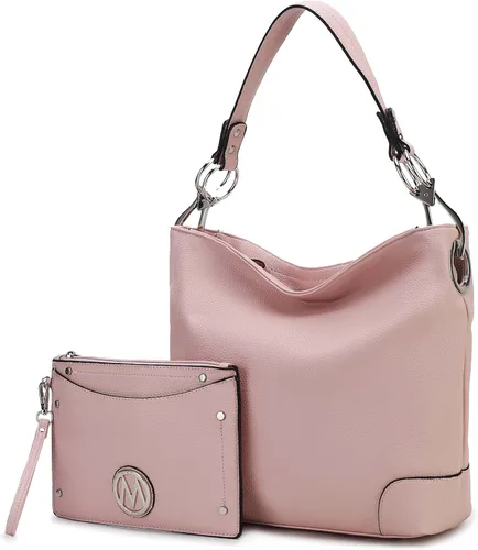 Vista 47 de MKF Collection Mia K - Bolso Hobo para mujer, de piel vegana, bolso de hombro holgado, bolso con asa superior