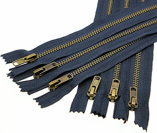 Vista 10 de Leekayer 3# Cremalleras de metal negro 9 pulgadas cierre 9.1 in cremallera de latón para coser jeans artesanías bolsa bolsillo paquete de 6