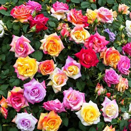 Vista 2 de Más de 100 semillas de rosas de colores mixtos para plantar en jardín, 16 variedades de arbustos perennes de arbustos tradicionales de polinización