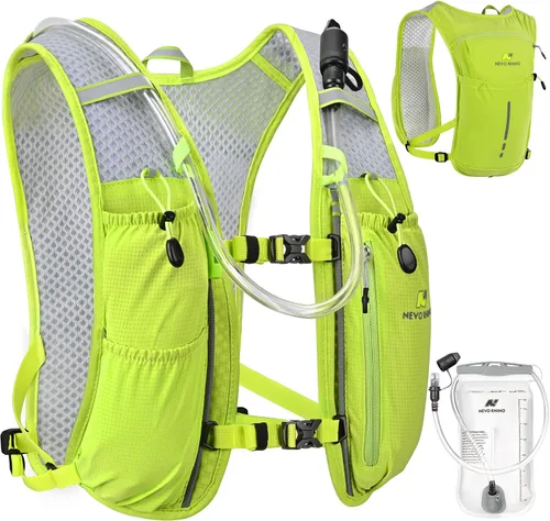 Vista 10 de N NEVO RHINO Chaleco para Correr, Chaleco de Hidratación Ligero, Mochila de Agua Aislada con Vejiga de Agua de 1.5L para Senderismo, Camino