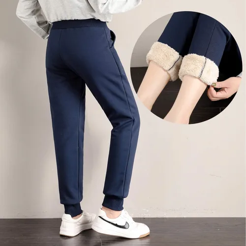 Vista 6 de MACHLAB Pantalones deportivos cálidos de invierno para mujer, con forro de sherpa