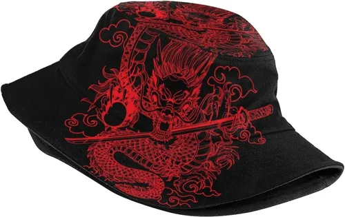 Vista 2 de Sombreros de pescador de dragón chino, sombreros de verano para viajes de playa, sombreros de sol de ala ancha para mujeres y hombres