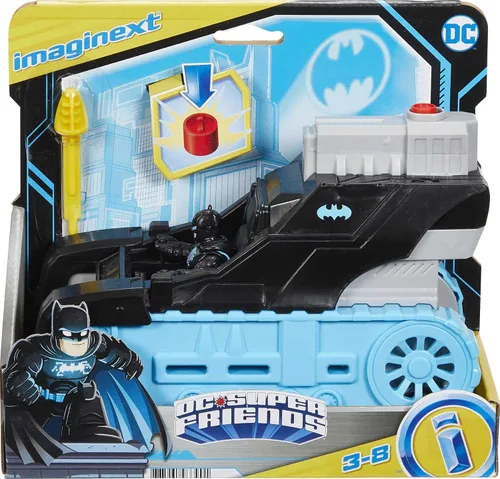 Vista 6 de Fisher-Price Imaginext DC Super Friends Batman Toy Bat-Tech - Vehículo tanque con luces para preescolar para niños a partir de 3 años
