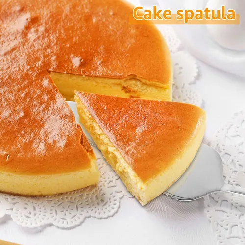 Vista 7 de Molde de flan de acero inoxidable con capacidad de 1.5 cuartos de galón con tapa y espátula, recipientes redondos para flan de 6 a 8 cuartos