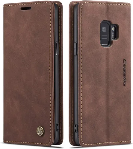 Vista 17 de Funda para Samsung Galaxy S9, Samsung Galaxy S9, funda tipo cartera, soporte magnético, funda protectora de piel retro con tapa para identificación