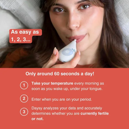 Vista 4 de Daysy Rastreador de Fertilidad – Monitor de Ovulación Natural Libre de Hormonas y Dispositivo de Conciencia de Fertilidad – Termómetro BBT