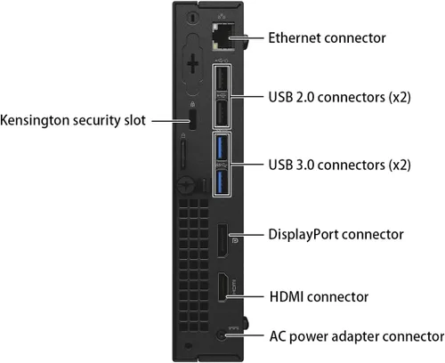 Vista 6 de Dell Optiplex 3040 Micro Computadora PC Mini Torre, Intel Quad Core i5-6500T, 8GB RAM DDR4, SSD 256GB, Win 11 Pro (Renovado)