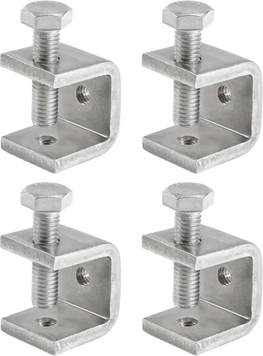 Vista 18 de Abrazaderas C de acero inoxidable mini de 1 pulgada para montaje, abrazaderas U metálicas resistentes para trabajo en metal, abrazadera