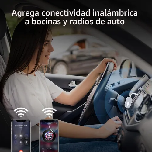 Vista 4 de Adaptador Bluetooth 5.3 para avión, receptor transmisor Bluetooth para 2 dispositivos AirPods o BT, baja latencia, adaptador de audio con conector