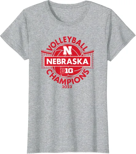 Vista 8 de Nebraska Cornhuskers Big Ten Champs 2023 - Camiseta de voleibol para mujer, Negro