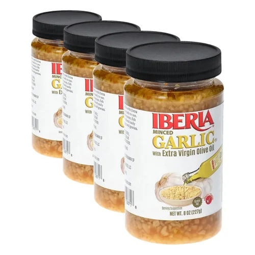 Vista 6 de Iberia Ajo picado con aceite de oliva, 8 onzas (paquete de 1)