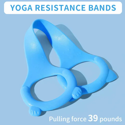 Vista 3 de Figura 8 Banda de resistencia de fitness con asas, cuerda elástica de entrenamiento de brazo y espalda para entrenamiento de barra pura, pecho