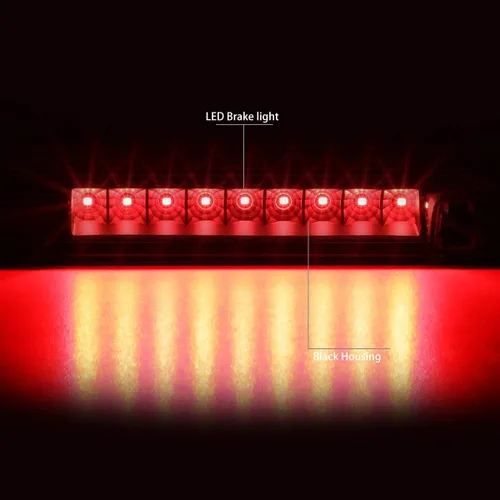Vista 2 de DNA MOTORING 3BL-DNIT07-LED-BK Luz de freno LED de tercera cola con carcasa negra [compatible con Dodge Nitro 07-12]