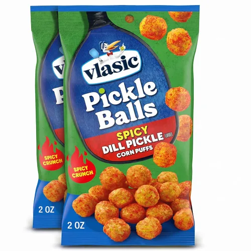 Vista 8 de Vlasic - Bolas de maíz inflado con sabor a pepinillo escabechado en eneldo, relleno de bota de Navidad, 2 onzas, (paquete de 12 unidades)