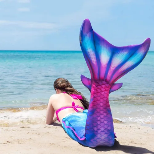 Vista 5 de Fin Fun Atlantis - Piel de cola de sirena para adultos, resistente al desgaste, inserto de monoaleta no incluido, tallas para adultos y adolescentes