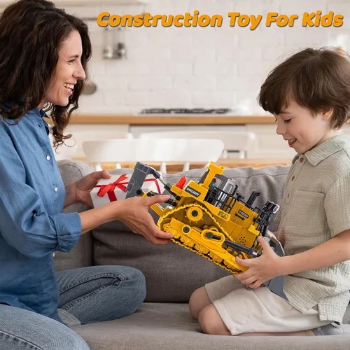 Vista 8 de Samtop Juguetes Rc Bulldozer - Vehículos de construcción de control remoto, camiones Bulldozer para niños y niños de 7 años, 8-12 - Cargador