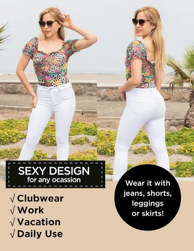 Vista 3 de ARANZA Body para mujer, blusa moldeadora de cuerpo, blusa de mujer, faja colombiana