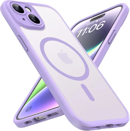 Vista 181 de TOCOL Funda para iPhone 11, compatible con Magsafe, protección completa de cámara, imanes integrados, protección contra caídas, funda translúcida