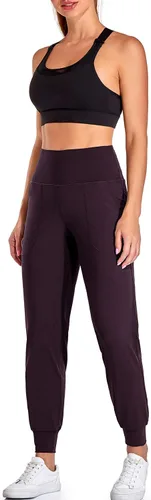 Vista 104 de Oalka - Pantalones deportivos para mujer, con cintura alta y bolsillos, para hacer deporte, yoga y entrenar