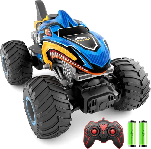 Vista 9 de Monster Truck Toys, coche de control remoto 1:16 con luz y música Verde
