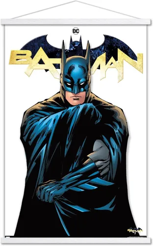 Vista 8 de Trends International DC Comics - Póster de pared con marco magnético de Batman Juego de perchas de madera de haya y impresión de alta calidad
