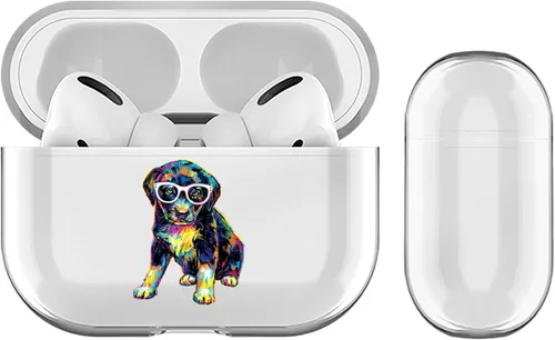 Vista 13 de Head Case Designs P.D. Moreno Basset Hound Dogs - Funda de cristal duro transparente compatible con funda de carga Apple AirPods Pro