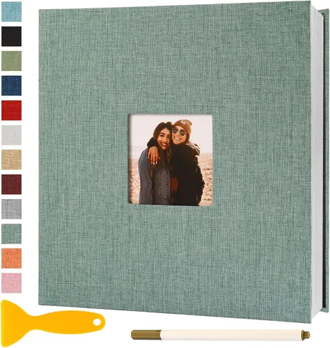 Vista 14 de Álbum de fotos autoadhesivo con páginas adhesivas para manualidades, álbumes de fotos magnéticos para fotos de 4x6, 5x7, 8x10, páginas adhesivas