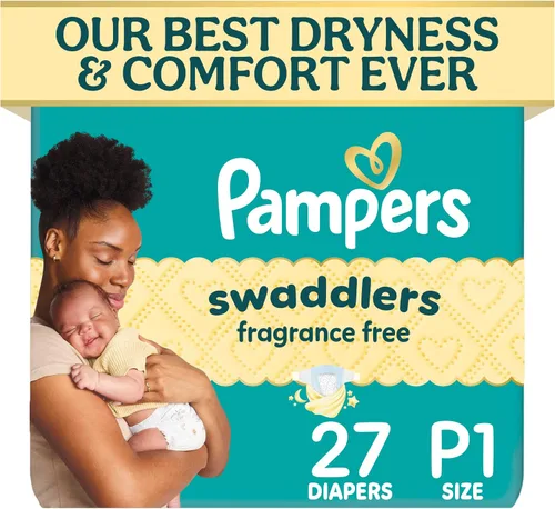 Vista 40 de Pampers Pañales Swaddlers, talla 4 (15-34 libras), 150 unidades, sin fragancia, hipoalergénicos, absorbentes, recomendados por pediatras, seguros