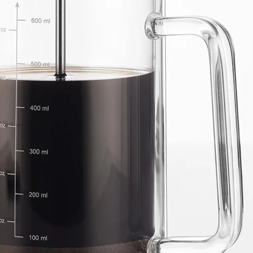 Vista 3 de Decdeal - Cafetera francesa de doble pared con vidrio de borosilicato Resistente al calor