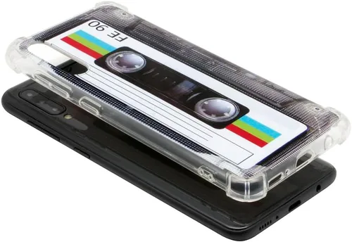 Vista 5 de FAteamll Funda para Galaxy A50 con esquinas reforzadas, TPU suave parachoques retro Cassette Cassette Funda compatible con Samsung Galaxy A50 / A50s