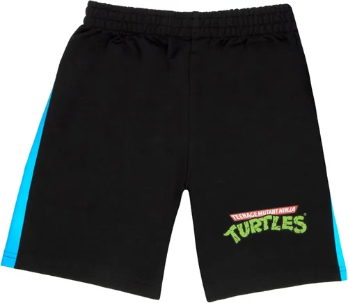 Vista 4 de Nickelodeon Teenage Mutant Ninja Turtles - Disfraz de 2 piezas para niños, conjunto de camiseta y pantalones cortos TMNT con capucha y pantalones