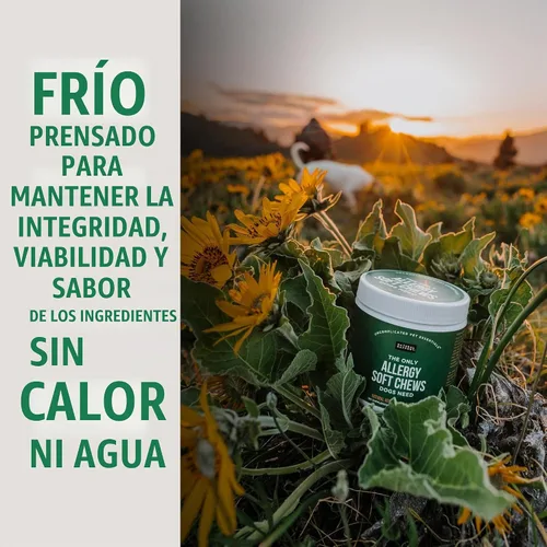 Vista 3 de Natural Rapport Suplemento para alergias para perros, los únicos masticables suaves que los perros necesitan, golosinas de 120 unidades que