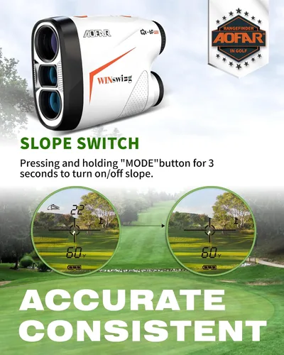 Vista 3 de AOFAR GX-6F PRO - Telémetro de golf con interruptor de inclinación e ángulo, bloqueo de bandera con vibración de pulso y escaneo continuo, diseño