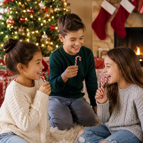 Vista 8 de Fruidles Paquete de 24 chupones de bastones de caramelo navideños, sabor a menta, envueltos individualmente
