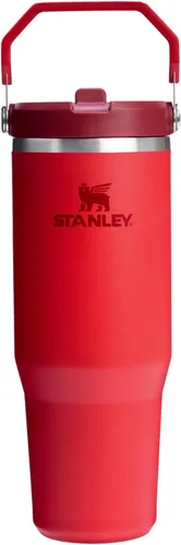 Vista 8 de STANLEY IceFlow 2.0 - Vaso con pajilla abatible con asa, 30 onzas, tapa giratoria y popote abatible, botella de agua a prueba de fugas, acero Tiza
