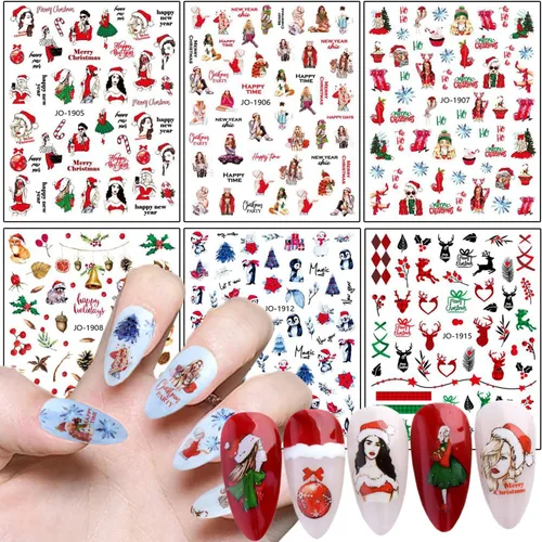 Vista 13 de Calcomanías de arte de uñas de flores, holográficas 5D en relieve de flores en relieve de corazón, calcomanías autoadhesivas para uñas, decoración