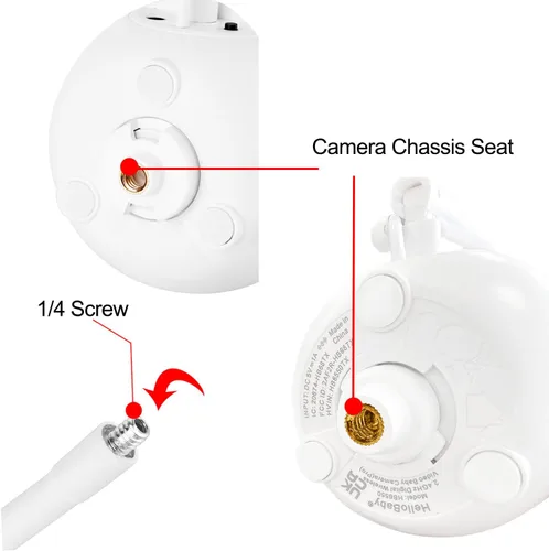 Vista 11 de Soporte flexible para monitor de bebé compatible con HelloBaby HB65/HB6550/HB6558/HB66/HB248, monitor ANMEATE SM935E/SM650, soporte para cámara