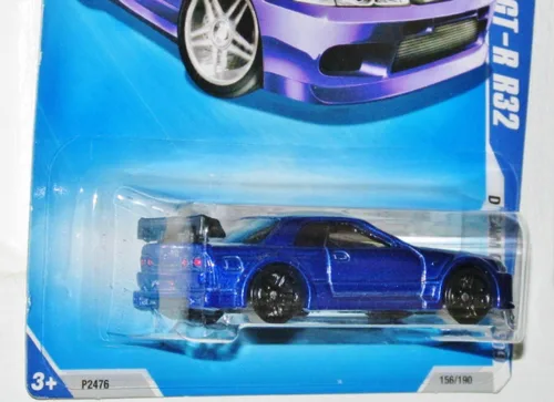 Vista 4 de Hot Wheels 2009-156 Dream Garage BLUE 2001 Nissan Skyline GT-R R32 Escala 1:64